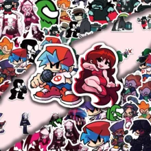 60pcs Friday Night Funkin FNF Game Stickers Vinyl Stickers For Laptop, Water Bottle, Luggage, Scrapbook, DIY Decoration - Multicolor - View 4