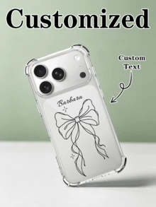1 buah Casing Ponsel Transparan Anti Jatuh dengan Motif Kucing Kustom, Cocok untuk iPhone 11/12/13/14/15/16 Pro Max/16 Plus/17/Air/17 Pro Max/S25/S26 Ultra/S24 Plus/S25 Edge/A56/A55/A54/A17, Mendukung Model Ponsel Android, Hadiah Sempurna untuk Teman - Clear - View 2