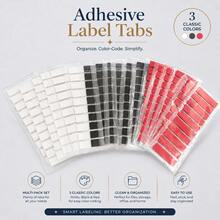 Multi-Pack 3-Color Transparent Self-Adhesive Labels, Writable Index Tabs, Easy-Tear Removable File Markers, Suitable For Notebooks, Books, Storage, Office And School Supplies - one-size - View 1