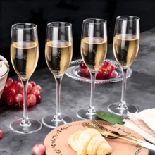 12 Clear Champagne Flutes, 5oz, Unbreakable Classic Cocktail Glasses, Reusable Vintage Style Drinking Cups, Suitable For Weddings, Christmas, Large Parties And Gatherings - View 8
