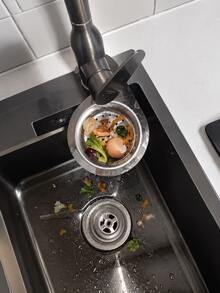 [Keranjang Saringan Stainless Steel] Set 2 Buah Keranjang Saringan Angsa Stainless Steel, Pemasangan Tanpa Bor yang Kokoh, Rak Penyimpanan Bawah Wastafel, Pengering Meja Hemat Ruang, Filter Mudah Dibersihkan, Aksesori Rumah Modern - View 10
