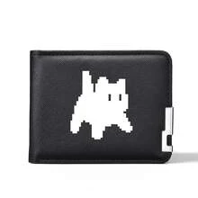 1pc Pixel Cat Pattern PU Leather Multi-Slot Bifold Minimalist Men's Short Wallet, Suitable For Young Men's Daily Use - Multicolor - View 9