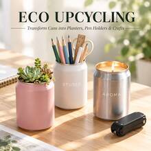 Can Opener And Bottle Opener, Soda Can Opener Smooth Edge Can Lid Remover, No Sharp Edge Tool, Suitable For Beer, Soda, Drinks, Can Be Reused As Pen Holder, Flower Pot, Kitchen Gadget, Kitchen Essential, Home Essential, Household Essential, Suitable For Home, Outdoor, Party - View 5
