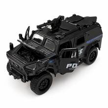 1 Piece (Bagged) Zinc Alloy Toy Vehicle Anti-Riot Police Armored Truck Style Toy, High-Quality Alloy Casting, Pull-Back Spring Function, Children's Toy. Suitable For Boys Over 3 Years Old, Gift. - Multicolor - View 2