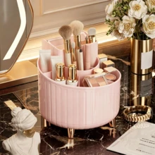 Tempat Kuas Makeup Putar, Tempat Pena, Ember Penyimpanan, Organizer Kosmetik Meja, Kotak Penyimpanan Alat Tulis Kantor - MultiWarna - View 3