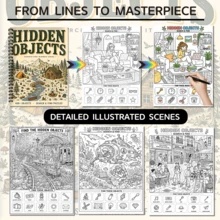 Wilderness Camping Treasure Hunt: 400+ Hidden Object Search & Color, Screen-Free Visual Puzzle Adult Stress Relief Gift, Halloween & Christmas Gift - HCYPSZ205-3 - View 4