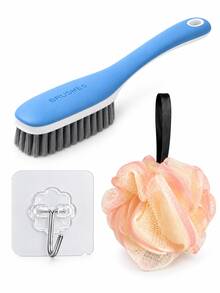 2 Pieces Cleaning Brush Set, Clothes Brush And Shoe Brush Combo With Long Handle Design And Comfortable Grip, Suitable For Daily Garment Care, Shoe Cleaning And Home Organization, Blue White Household Cleaning Tools - / - View 13
