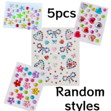 451-Piece 3D Rainbow Glitter Rhinestone Sticker Set And 2 Sheets Of Sparkling Heart-Shaped Sequin/Rhinestone Stickers; Suitable For Makeup, Clothing, And Multicolored Diamond Face Decoration-Perfect For Festivals, Parties, And Events. - Multicolor - View 10