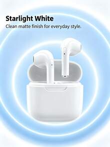 Bluetooth TWS In‑Ear Earphones, Responsive Touch Control, Ergonomic Wear‑Fit Design, Stereo Music Experience, Hands‑Free Call Function With Charging Case - White - View 13