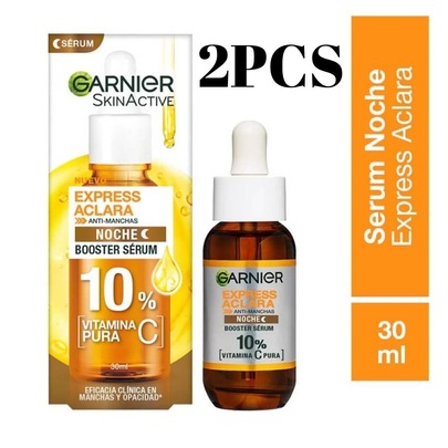 2PCS Garnier Bright Complete Night Vitamin C Serum 10% - Night Serum With Pure Vitamin C For Radiant Skin, 30 ML, Valentine's Day Gift 2026, Top In Facial Care Products, Suitable For All Skin Types, Hydrates And Brightens