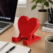 1pc Heart Shaped Phone Stand, Creative Desktop Phone & Tablet Holder, Romantic Heart-Shaped Desk Decor, Suitable For Desk, Office, Bedroom And Home Decoration, Valentine's Day Gift - Heart-shaped Phone Stand - View 10