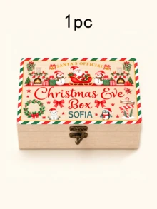 Kotak Hadiah Natal dengan Teks Kustom, Kotak Hadiah Liburan dengan Nama yang Dipersonalisasi, Gaya Musim Dingin Natal, Kemasan Hadiah Kustom untuk Pesta Natal, Kotak Nama yang Dapat Disesuaikan, Dekorasi Liburan yang Elegan, Ide Hadiah Natal, Dekorasi Natal, Keluarga, Teman - Gaya B - View 11