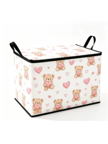 Covered Storage Box, Foldable Storage Box, Storage Box, Book Organizer, Office Organizer, Under Bed Storage, Suitable For Work, School, Dormitory Storage, Back To School Season, Dormitory Essentials, Christmas Gifts, Holiday Souvenirs, - Multicolor - View 12
