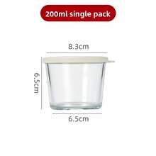 1/6 Pack Small Glass Bowls With Lids, 6.8oz, Transparent Striped Glass Containers, Stackable, Suitable For Desserts, Pudding, Sauces, Salads, Nuts, Oatmeal, Candy, Sweets, Cereals, Etc. - Multicolor - View 13