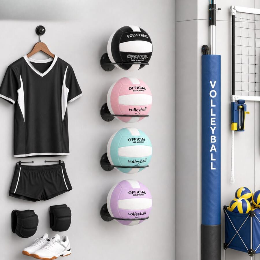 Suspension Training Volleyball Set Includes Hanging Ball Rack + Volleyball + Air Pump, Portable Storage, Suitable For Multiple Ball Sports, Easy Installation - Multicolor - View 1