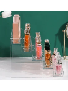 1 buah Rak Penyimpanan Kosmetik Meja untuk Eyeshadow, Palet, Bedak, Compact Cushion, Lipstik, Parfum, Multi-Layer, Stand Display Kutek Kuku Transparan - Clear - View 2