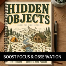 Wilderness Camping Treasure Hunt: 400+ Hidden Object Search & Color, Screen-Free Visual Puzzle Adult Stress Relief Gift, Halloween & Christmas Gift - HCYPSZ205-3 - View 7