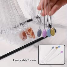 50PCS Nail Art Color Chart Display - Elegant Fan-Shaped Color Palette For Samples And Application, Transparent Design, Suitable For Salon And Home Use, Nail Studio Set - View 3