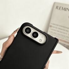 適用於 iPhone 18 Duo 折疊手機殼，Ins 馬卡龍純色親膚感外殼，分體雙片式設計，細膩矽膠觸感全包覆防摔耐髒，極簡中性保護外殼 - 黑色 - 查看 4