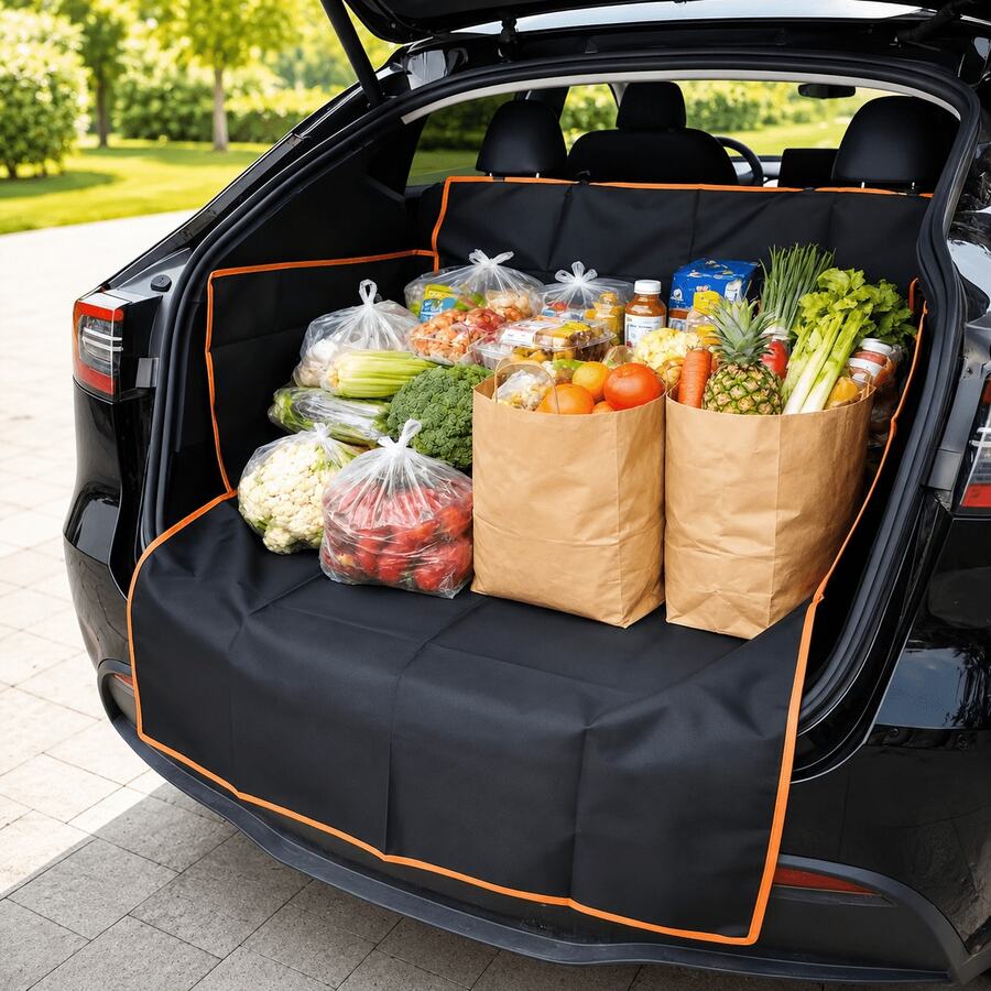 Car Trunk Cargo Liner, Waterproof Rear Cargo Mat, Full Coverage Design, Protective Trunk Floor Mat For SUV And Truck, Easy To Clean, Foldable Car Storage Accessory, Gift For Men And Women - Trunk-specific - View 1