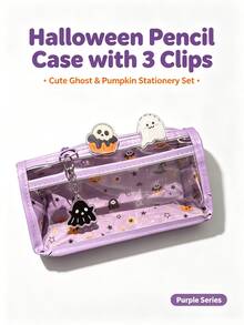 4pcs Halloween Ghost Transparent Pencil Pouch Set - Sets - View 4