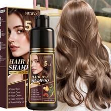 5-In-1 Ginseng & Reishi Mushroom Shampoo, Plant-Based Formula, Moisturizes Hair, Adds Shine, Quick Dyeing, Long-Lasting Color, Gentle & Non-Irritating, Suitable For All Hair Types - Multicolor - View 12