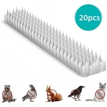 10/20pcs Customizable Animal Repellent Spikes, Transparent Bird Spikes, Cat Repellent Mat, Easy Installation Indoor/Outdoor Dual-Use Pet Safety Repellent, Suitable For Balcony, Patio, Garden, Roof, Fence, Repel Birds And Squirrels - Multicolor - View 9