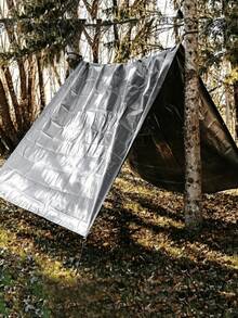 1 Piece Silver Plastic Woven PE Tarp, Outdoor Rain Tarp, Waterproof Tarp, Sunshade Tarp, Tarp, Random Style - Multiple Styles - View 6