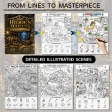 Pirate Treasure Hunt Discovery: 400+ Hidden Objects, Search & Color 2-In-1 Coloring Painting - HCYPSZ205-6 - View 4