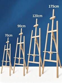 1pc Solid Wood Triangle Display Easel (5 Sizes Optional: 50/70/90/120/175cm), Freely Adjustable Height, Stable Triangle Support Without Shaking, Suitable For Studio Hand Painting, Store Posters And Desktop Decorative Painting Display - Multiple Specifications - View 2