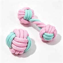 3 Packs Dog Rope Chew Toys, Cute Color Knotted Cotton Toy Set, Bite Resistant Teeth Cleaning Interactive Puppy Toys For Small Medium Dogs, Tug Of War Pet Play Toys - Multicolor - View 10