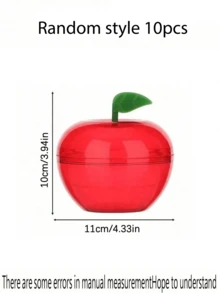 1/5/10pcs Large Capacity Red Apple Shaped Plastic Candy Boxes, Suitable For Graduation, Wedding, Birthday, Party And Other Occasions, Can Be Used As Teacher's Day, Back To School And Other Holiday Thank You Gifts - Multicolor - View 15
