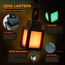 Pixel Lantern Night Light, 16-Color LED Wall-Mounted Ambient Light, With Remote Control, Rechargeable, Desktop Mountable, Cosplay Bedroom Decor Light - Multicolor - View 4
