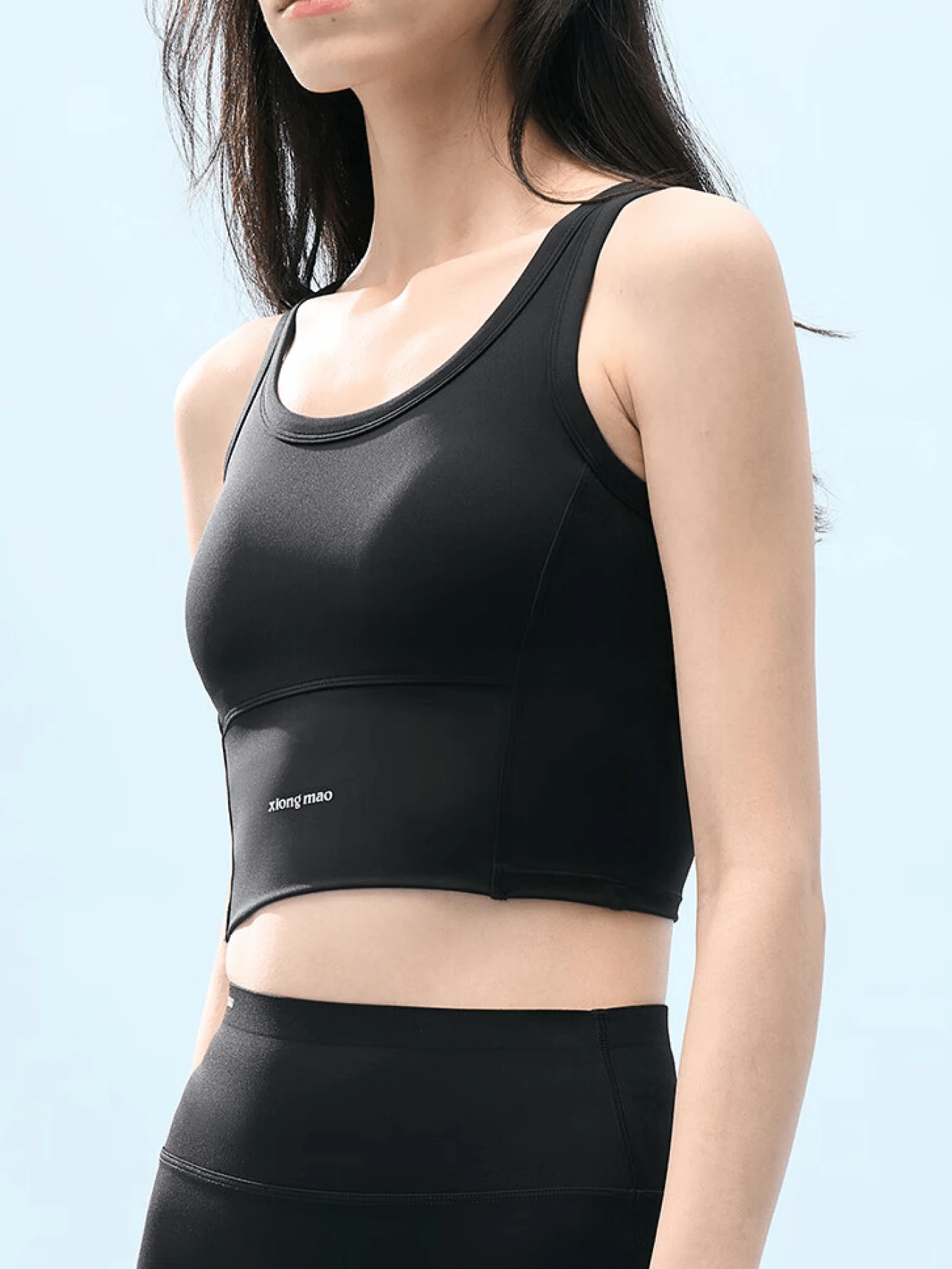 CAMEL CROWN Women's Sports Tank Top, High Elastic Comfort Back-Cut Vest For Outdoor Running - Phantom Black - View 1