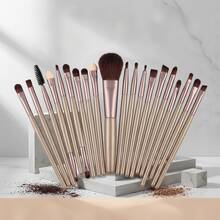 Professional Dual-Head Soft Fiber Bristle Portable Travel Makeup Brush Set, Perfect Gift For Women And Girls, Complete Makeup Tool Kit, Brush Gift Box Set - Coffee Brown - View 13