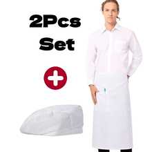 2pcs Half Apron & Chef Hat Set, Apron + Chef Hat Set, Tie-Up Chef Hat & Apron - 2Pcs Set - View 16