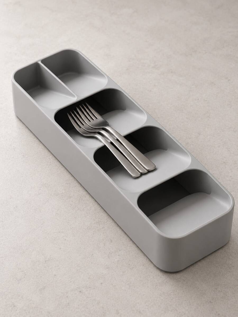 1/2pcs Cutlery Storage Box Drawer Divider Tray, Kitchen Utensil Storage Box, Kitchen Drawer Organizer, Ableware Divided Cutlery Storage Tray, Knife Fork Spoon Organizer, Cabinet Storage Box, Cutlery Sorting Storage Box, Space-Saving Storage Box - Multicolor - View 1