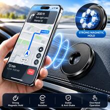 Upgraded Car Magnetic Phone Holder, Strong Magnetic Attachment Stable No Shake 360° Rotation Navigation Bracket, Fits Instrument Panel Air Vent, Universal Design Quick Installation One-Handed Operation Multi-Scene Applicable - A - View 8