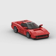 Blue/Red/Black MOC Supercar Racing Classic Building Block Car Model Toy Set, Educational Creative Toy For Children, DIY Assemble Car Model Kit For Adults, City Tech Champion Cup Series, Suitable As Birthday, Halloween, Christmas Gift For Boyfriend, Husband, Children, And For Collection And Home Decoration - Model - View 11
