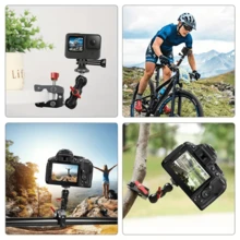 360° Rotating Camera Clip Mount Universal Dual Ball Head Magic Arm Phone DSLR Fill Light Stand - View 2