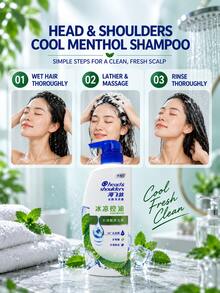 Sampo Head & Shoulders, Ukuran Penuh 430g/Sampel 200g Mengontrol Minyak, Kelembutan Tahan Lama dan Mengontrol Ketombe, Cocok untuk Semua Jenis Rambut - Menyegarkan dan Sejuk - View 11