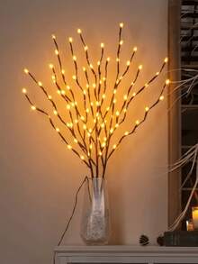 1PC 20 LED String Lights 54CM High Two-Section Constant Light Battery Box LED Tree Branch Light Home Decor Lighting Bedroom Decor LED Light Living Room Decorative Light String Light Camping Decorative Light Date Decorative Light Fairy Light Party Decor LED String Lights Holiday Decorative Tree Branch LED Lights Room Decorative Lighting Office Decorative Lighting Wedding Decorative Lights Home Decor Lighting - Yellow - View 4