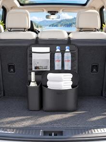 Car Trunk Storage Organizer Bag, Hanging Rear Seat Back Storage Bag, 1/2/3pcs Multi-Pocket Cargo Storage Bag With Mesh Pockets And Large Flap Pocket, 25 X 45 Cm, Rear Seat Storage Organizer Bag, Suitable For SUV, Sedan, Hatchback Car Trunk Storage, Interior Accessories - A - View 14