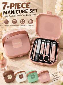 New 7-Piece Nail Clipper Set, Includes Nail Clippers And Beauty Grooming Tools, Professional Manicure Tool Kit, Contains Stainless Steel Nail (Toe) Clippers And Various Grooming Tools, Suitable For Personal Care And Travel, Unisex, Meets Daily Nail Care Needs, Suitable For Home Use Or Travel, Unisex. - Multiple Styles - View 3