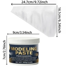 300g/600g White Acrylic Texture Paste – High Density Modeling Medium For Canvas Art - White - View 2