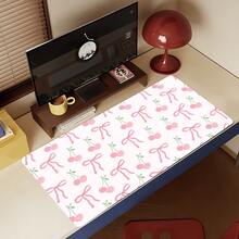 Floral Bow Flower Mouse Pad Non-Slip Stain-Resistant Desk Mat PC Laptop Accessories Leather Office Keyboard Large Game XXL Carpet - View 3