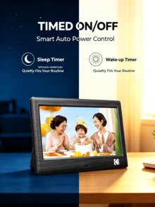 Kodak Bingkai Foto Digital RDPF-708C, Album Foto Elektronik Definisi Tinggi 7 inci, Layar Berkualitas Tinggi, Pemutar Foto dan Video Desktop Cerdas, Timer Hidup/Mati, Waktu yang Dapat Diatur - Hitam - View 8