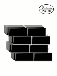 Waterproof Brick Pattern 2D Textured Wall Panels DIY Tiles, Removable Self-Adhesive Wall Stickers, Suitable For Kitchen Bathroom Backsplash And Holiday Decor - Black Irregular - View 9