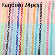 6/12/24pcs Multi-Color Fashion Acrylic Chain Accessories, Suitable For DIY Necklaces, Bracelets, Glasses, Masks, Chain Bags And Pendants - Multicolor - View 10