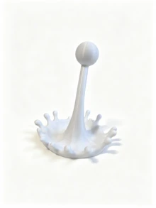 Milk Splash Mug Holder - Cup Stand | Creative Milk Splash Floating Mug Bracket 3D Printed Funny Water Cup Base Personalized Desktop Decoration Ornament Interesting Cup Display Rack Creative Milk Splash Cup Holder 3D Printed Floating Cup Stand Interesting Desktop Decoration Display Bracket - Multicolor - View 6